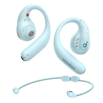 Безжични спортни слушалки, Bluetooth, водоустойчиви - Anker AeroFit (A3871G61) - сини