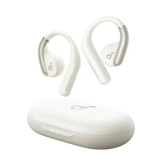Безжични спортни слушалки, Bluetooth, водоустойчиви - Anker AeroFit (A3872G21) - бели