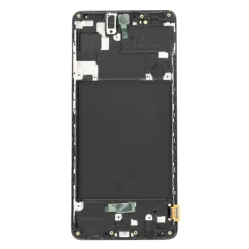 Екран с тъчскрийн и рамка, съвместим с Samsung Galaxy A71 4G (SM-A715) - OEM (19908) - черен
