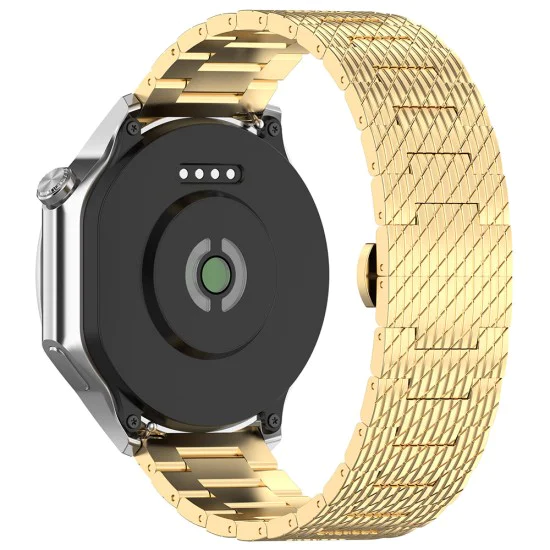 Каишка за Samsung Galaxy Watch 4/5/Active 2, Huawei Watch GT 3 (42 мм)/GT 3 Pro (43 мм) - Каишка за часовник (W052) - Злато