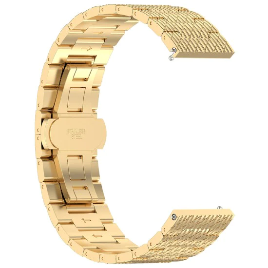 Каишка за Samsung Galaxy Watch 4/5/Active 2, Huawei Watch GT 3 (42 мм)/GT 3 Pro (43 мм) - Каишка за часовник (W052) - Злато
