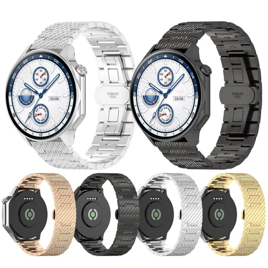 Каишка за Samsung Galaxy Watch 4/5/Active 2, Huawei Watch GT 3 (42 мм)/GT 3 Pro (43 мм) - Каишка за часовник (W052) - Злато
