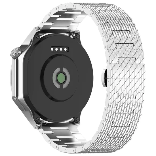 Каишка за Samsung Galaxy Watch 4/5/Active 2, Huawei Watch GT 3 (42 мм)/GT 3 Pro (43 мм) - Каишка за часовник (W052) - Сребрист