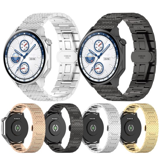 Каишка за Huawei Watch GT 2 (46mm)/GT 2 Pro/GT 3 Pro (46mm)/Ultimate, Xiaomi Watch S1 - Каишка за часовник (W052) - Черен