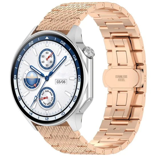 Каишка за Huawei Watch GT 2 (46 мм)/GT 2 Pro/GT 3 Pro (46 мм)/Ultimate, Xiaomi Watch S1 - Каишка за часовник (W052) - розово злато