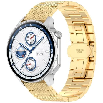 Каишка за Huawei Watch GT 2 (46 мм)/GT 2 Pro/GT 3 Pro (46 мм)/Ultimate, Xiaomi Watch S1 - Каишка за часовник (W052) - Злато