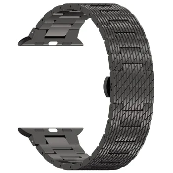 Каишка за Apple Watch 1/2/3/3/4/4/5/5/6/6/7/8/7/8/9/10/10/SE/SE 2 (38/40/41/42 mm ) - Каишка за часовник (W052) - Черна