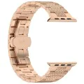 Каишка за часовник за Apple Watch 1/2/3/3/4/4/5/5/5/6/6/7/8/7/8/9/10/SE/SE/SE 2/Ultra/Ultra 2 (42/44/45/46/49 мм) - Каишка за часовник (W052) - Розово злато