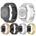 Каишка за часовник за Apple Watch 1/2/3/3/4/4/5/5/5/6/6/7/8/7/8/9/10/SE/SE/SE 2/Ultra/Ultra 2 (42/44/45/46/49 мм) - Каишка за часовник (W052) - Злато