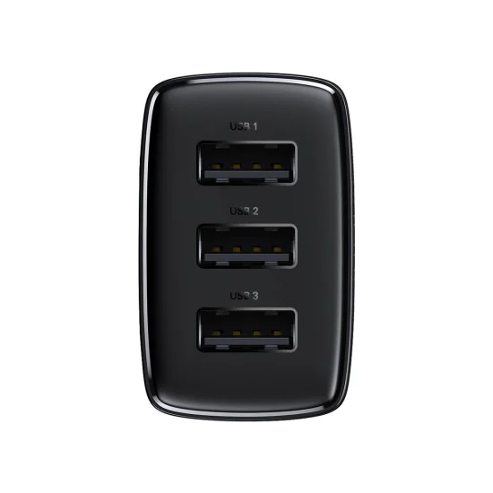 3xUSB, 17W - Baseus (CCXJ020101) - Черен