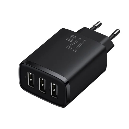 3xUSB, 17W - Baseus (CCXJ020101) - Черен
