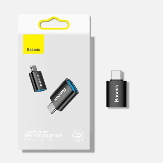 Адаптер OTG Type-C към USB 3.1 - Baseus Ingenuity Series (ZJJJQ000001) - черен