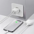 Букса за зарядно 2xUSB 10.5W - Baseus (CCXJ010202) - Бяла