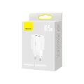 Букса за зарядно 2xUSB 10.5W - Baseus (CCXJ010202) - Бяла