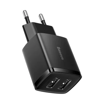 Зарядно 2xUSB 10.5W 2xUSB 10.5W - Baseus (CCXJ010201) - Черно