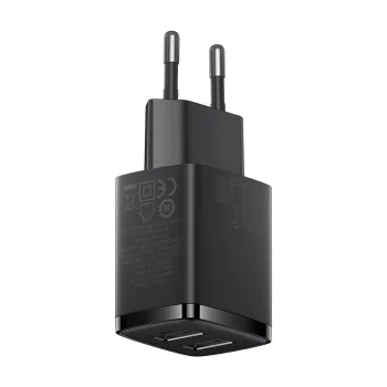 Зарядно 2xUSB 10.5W 2xUSB 10.5W - Baseus (CCXJ010201) - Черно