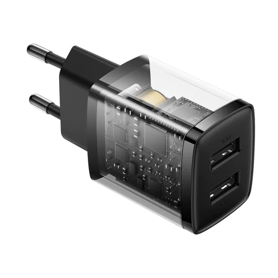 Зарядно 2xUSB 10.5W 2xUSB 10.5W - Baseus (CCXJ010201) - Черно