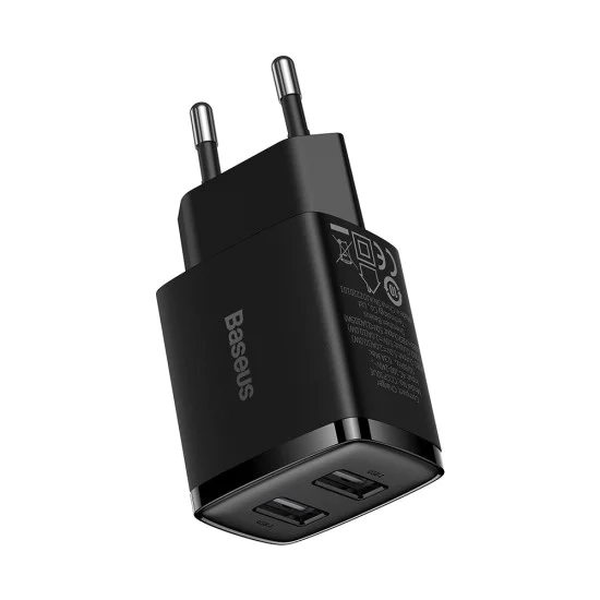 Зарядно 2xUSB 10.5W 2xUSB 10.5W - Baseus (CCXJ010201) - Черно