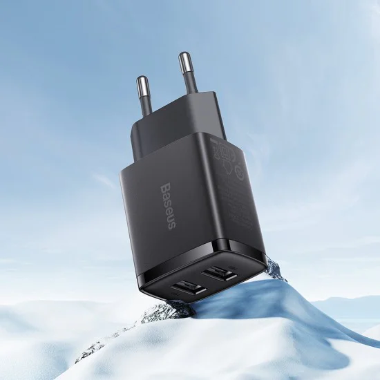 Зарядно 2xUSB 10.5W 2xUSB 10.5W - Baseus (CCXJ010201) - Черно