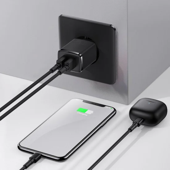 Зарядно 2xUSB 10.5W 2xUSB 10.5W - Baseus (CCXJ010201) - Черно