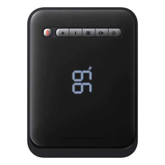 Стартово устройство за кола 2в1 (CGCN000001) - Baseus - Външна батерия, USB-C, 10-150 PSI, LCD, Авто-стоп, 12000mAh, 1000A, 12V - Черно