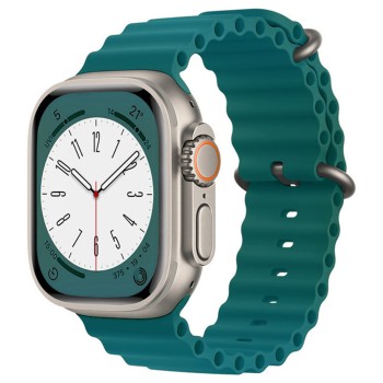 Каишка за Apple Watch 1/2/3/3/4/4/5/5/5/6/6/7/8/7/8/9/10/SE/SE/SE 2/Ultra/Ultra 2 ( 42/44/45/46/49 mm) - Каишка за часовник (W038) - Office Green