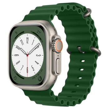 Каишка за Apple Watch 1/2/3/3/4/4/5/5/5/6/6/7/8/7/8/9/10/SE/SE/SE 2/Ultra/Ultra 2 ( 42/44/45/46/49 mm) - Каишка за часовник (W038) - Army Green
