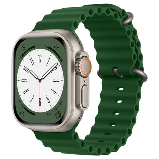 Каишка за Apple Watch 1/2/3/3/4/4/5/5/5/6/6/7/8/7/8/9/10/SE/SE/SE 2/Ultra/Ultra 2 ( 42/44/45/46/49 mm) - Каишка за часовник (W038) - Army Green