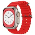 Каишка за часовник за Apple Watch 1/2/3/3/4/4/5/5/5/6/6/7/8/7/8/9/10/SE/SE/SE 2/Ultra/Ultra 2 (42/44/45/46/49 мм) - Каишка за часовник (W038) - Червен