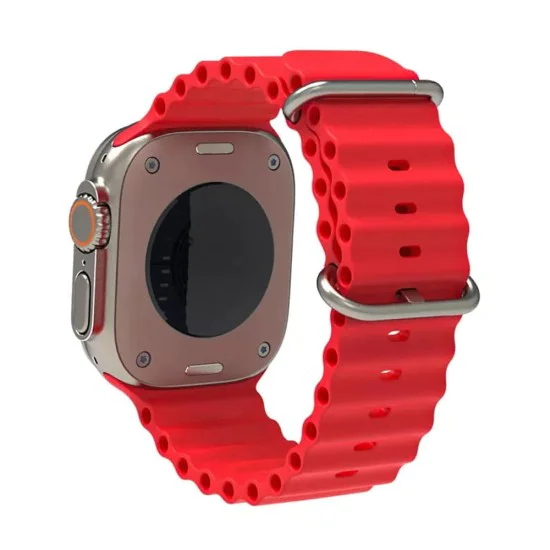 Каишка за часовник за Apple Watch 1/2/3/3/4/4/5/5/5/6/6/7/8/7/8/9/10/SE/SE/SE 2/Ultra/Ultra 2 (42/44/45/46/49 мм) - Каишка за часовник (W038) - Червен