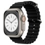 Каишка за часовник за Apple Watch 1/2/3/3/4/4/5/5/5/6/6/7/8/7/8/9/10/SE/SE/SE 2/Ultra/Ultra 2 (42/44/45/46/49 мм) - Каишка за часовник (W038) - Черен