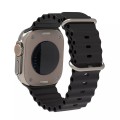 Каишка за часовник за Apple Watch 1/2/3/3/4/4/5/5/5/6/6/7/8/7/8/9/10/SE/SE/SE 2/Ultra/Ultra 2 (42/44/45/46/49 мм) - Каишка за часовник (W038) - Черен
