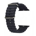 Каишка за часовник за Apple Watch 1/2/3/3/4/4/5/5/5/6/6/7/8/7/8/9/10/SE/SE/SE 2/Ultra/Ultra 2 (42/44/45/46/49 мм) - Каишка за часовник (W038) - Черен