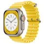 Каишка за часовник за Apple Watch 1/2/3/3/4/4/5/5/5/6/6/7/8/7/8/9/10/SE/SE/SE 2/Ultra/Ultra 2 (42/44/45/46/49 мм) - Каишка за часовник (W038) - Жълт