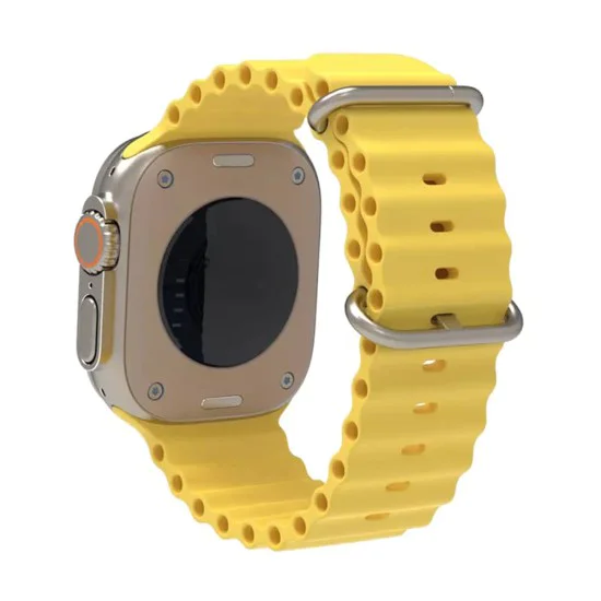 Каишка за часовник за Apple Watch 1/2/3/3/4/4/5/5/5/6/6/7/8/7/8/9/10/SE/SE/SE 2/Ultra/Ultra 2 (42/44/45/46/49 мм) - Каишка за часовник (W038) - Жълт