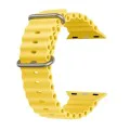 Каишка за часовник за Apple Watch 1/2/3/3/4/4/5/5/5/6/6/7/8/7/8/9/10/SE/SE/SE 2/Ultra/Ultra 2 (42/44/45/46/49 мм) - Каишка за часовник (W038) - Жълт