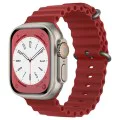 Каишка за Apple Watch 1/2/3/3/4/4/5/5/5/6/6/7/8/7/8/9/10/SE/SE/SE 2/Ultra/Ultra 2 ( 42/44/45/46/49 мм) - Каишка за часовник (W038) - Червено вино