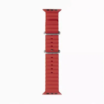 Каишка за Apple Watch 1/2/3/3/4/4/5/5/5/6/6/7/8/7/8/9/10/SE/SE/SE 2/Ultra/Ultra 2 ( 42/44/45/46/49 мм) - Каишка за часовник (W038) - Червено вино