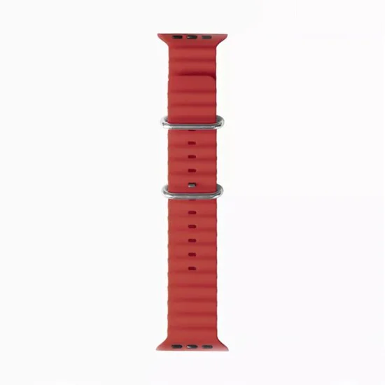Каишка за Apple Watch 1/2/3/3/4/4/5/5/5/6/6/7/8/7/8/9/10/SE/SE/SE 2/Ultra/Ultra 2 ( 42/44/45/46/49 мм) - Каишка за часовник (W038) - Червено вино