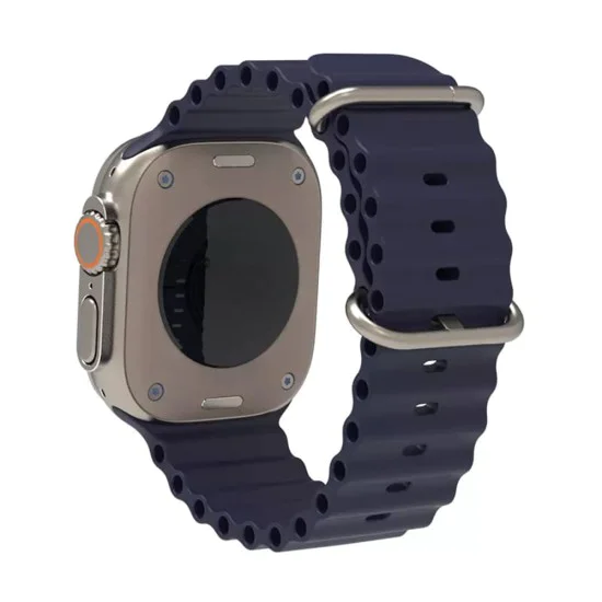 Каишка за часовник за Apple Watch 1/2/3/3/4/4/5/5/5/6/6/7/8/7/8/9/10/SE/SE/SE 2/Ultra/Ultra 2 (42/44/45/46/49 мм) - Каишка за часовник (W038) - Тъмно син