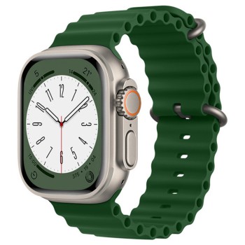 Каишка за Apple Watch 1/2/3/3/4/4/5/5/6/6/7/8/7/8/9/10/10/SE/SE 2 (38/40/41/42 mm ) - Каишка за часовник (W038) - Army Green