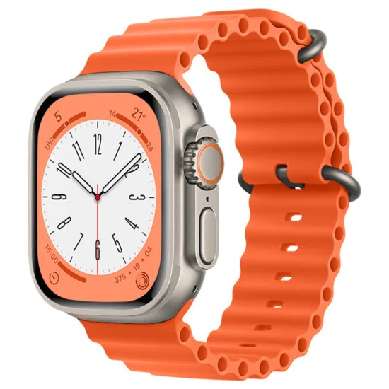 Каишка за Apple Watch 1/2/3/3/4/4/5/5/6/6/7/8/7/8/9/10/10/SE/SE 2 (38/40/41/42 mm ) - Каишка за часовник (W038) - Оранжево