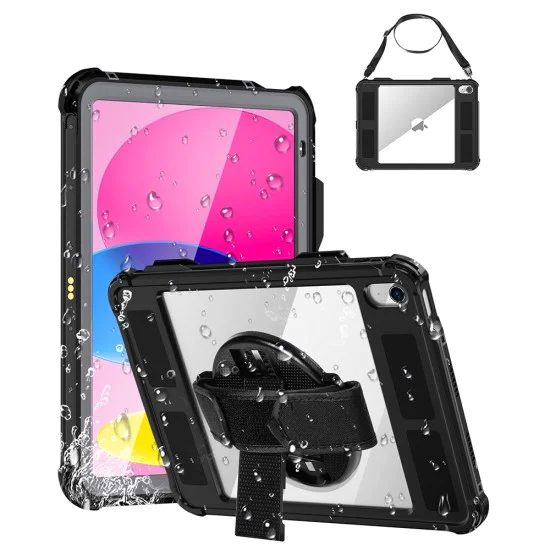 Калъф за iPad 10 (2022) 10.9 - ShellBox Waterproof IP68 - Черен