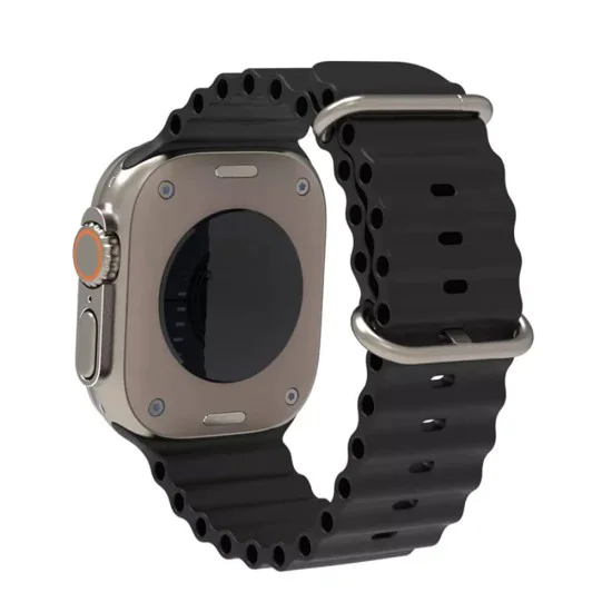 Каишка за Apple Watch 1/2/3/3/4/4/5/5/6/6/7/8/7/8/9/10/10/SE/SE 2 (38/40/41/42 mm ) - Каишка за часовник (W038) - Черна