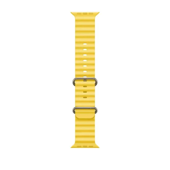 Каишка за Apple Watch 1/2/3/3/4/4/5/5/6/6/7/8/8/9/9/10/10/SE/SE 2 (38/40/41/42 мм) - Каишка за часовник (W038) - Жълта