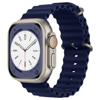 Каишка за Apple Watch 1/2/3/3/4/4/5/5/6/6/7/8/7/8/9/10/10/SE/SE 2 (38/40/41/42 mm ) - Каишка за часовник (W038) - Тъмно син