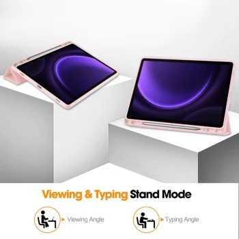 Калъф за Samsung Galaxy Tab S9 / S9 FE / S10 FE - Flex Trifold - Розов