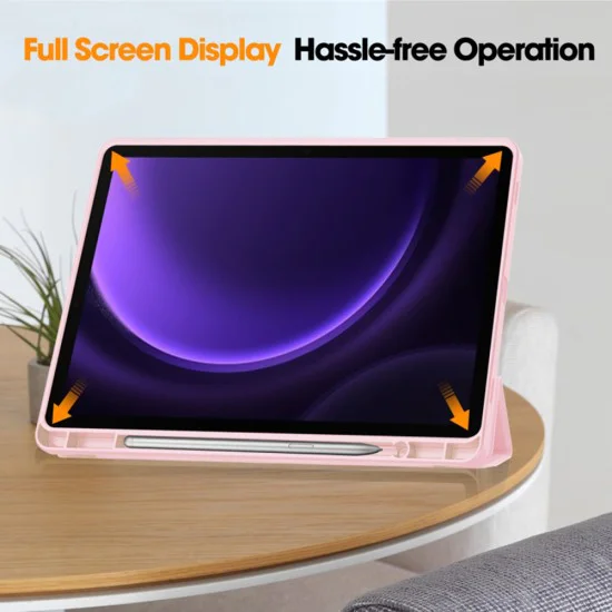 Калъф за Samsung Galaxy Tab S9 / S9 FE / S10 FE - Flex Trifold - Розов