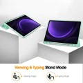 Калъф за Samsung Galaxy Tab S9 / S9 FE / S10 FE - Flex Trifold - Matcha Green
