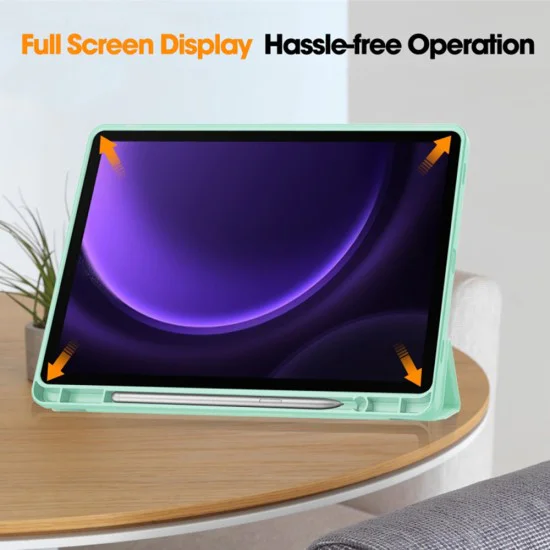 Калъф за Samsung Galaxy Tab S9 / S9 FE / S10 FE - Flex Trifold - Matcha Green